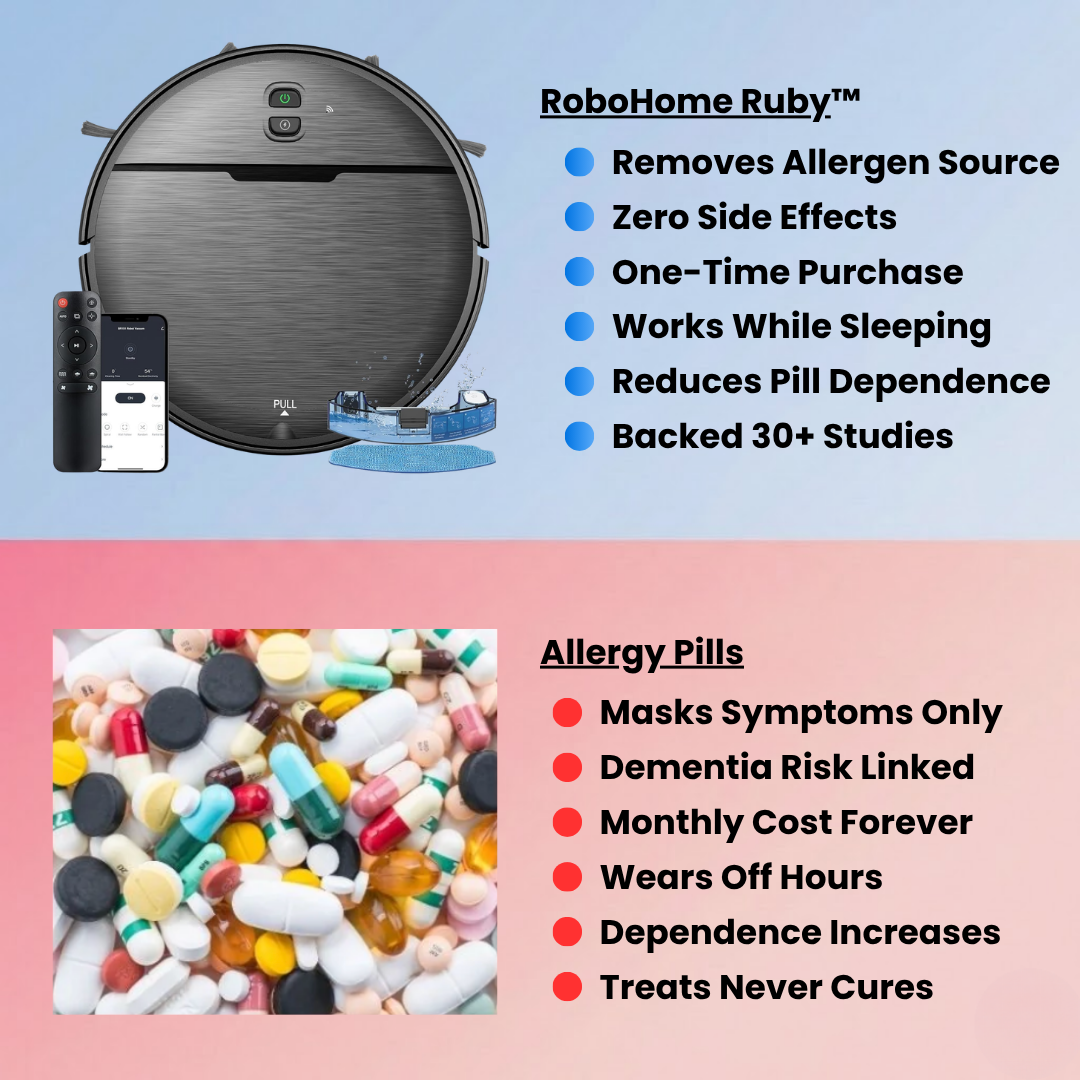 Ruby Robot Vacuum and Mop for Allergens