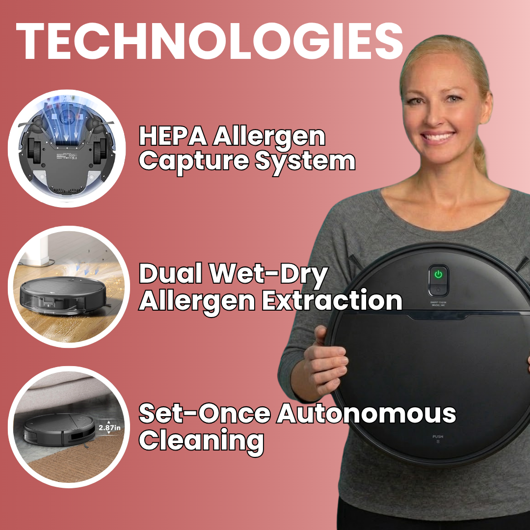 Ruby Robot Vacuum and Mop for Allergens